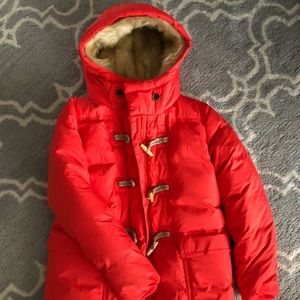 Crewcuts orange puffer coat